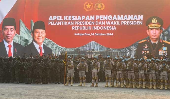 Dua Hari Jelang Pelantikan Prabowo, TNI lalu Polri Gelar Apel Pasukan Pengamanan Dini Hari Ini adalah adalah