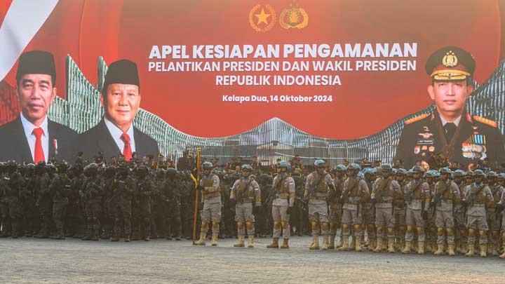 Dua Hari Jelang Pelantikan Prabowo, TNI lalu Polri Gelar Apel Pasukan Pengamanan Dini Hari Ini adalah adalah